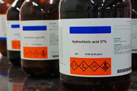 Hydrochloric acid .